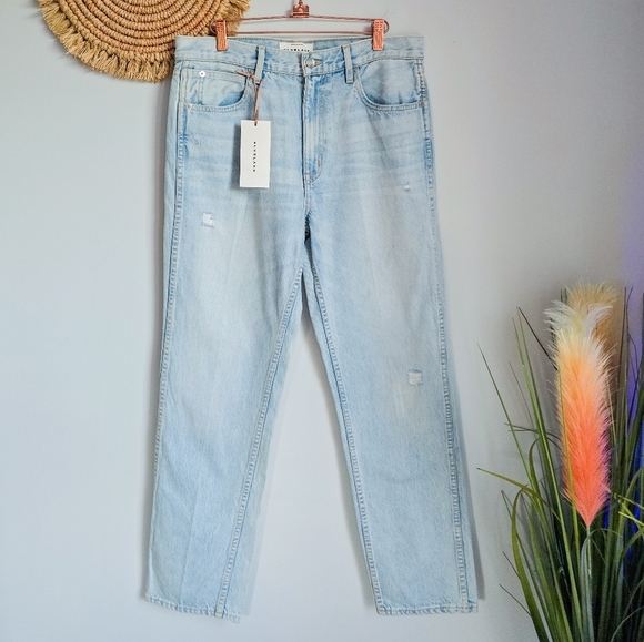 SLVRLAKE New Virginia Slim Love Song Light Wash High Rise Straight Jeans SZ 31 - Picture 11 of 11